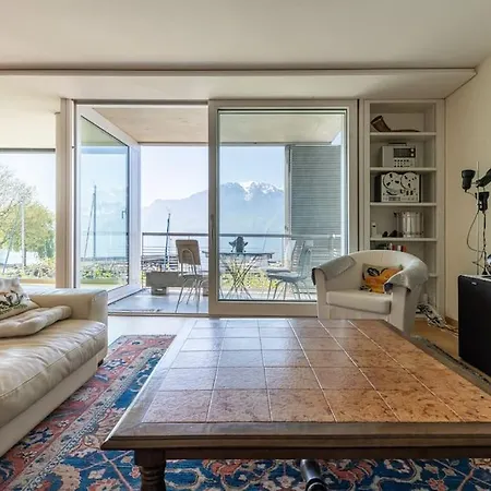Lakeside-apartment-1 Grand Familial Avec Terrasses Et Vue Panoramique * 브베